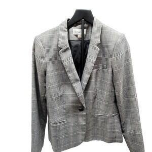 Calvin Klein Women's Plaid Blazer Jacket Sz 12P Petite Tailored Business Casual